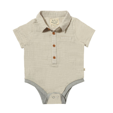 Helford Woven Onesie- Beige