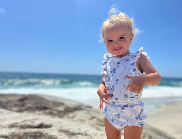 Lark Onesie- Blue Dandelion