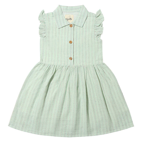 Harlow Dress- Green Stripe