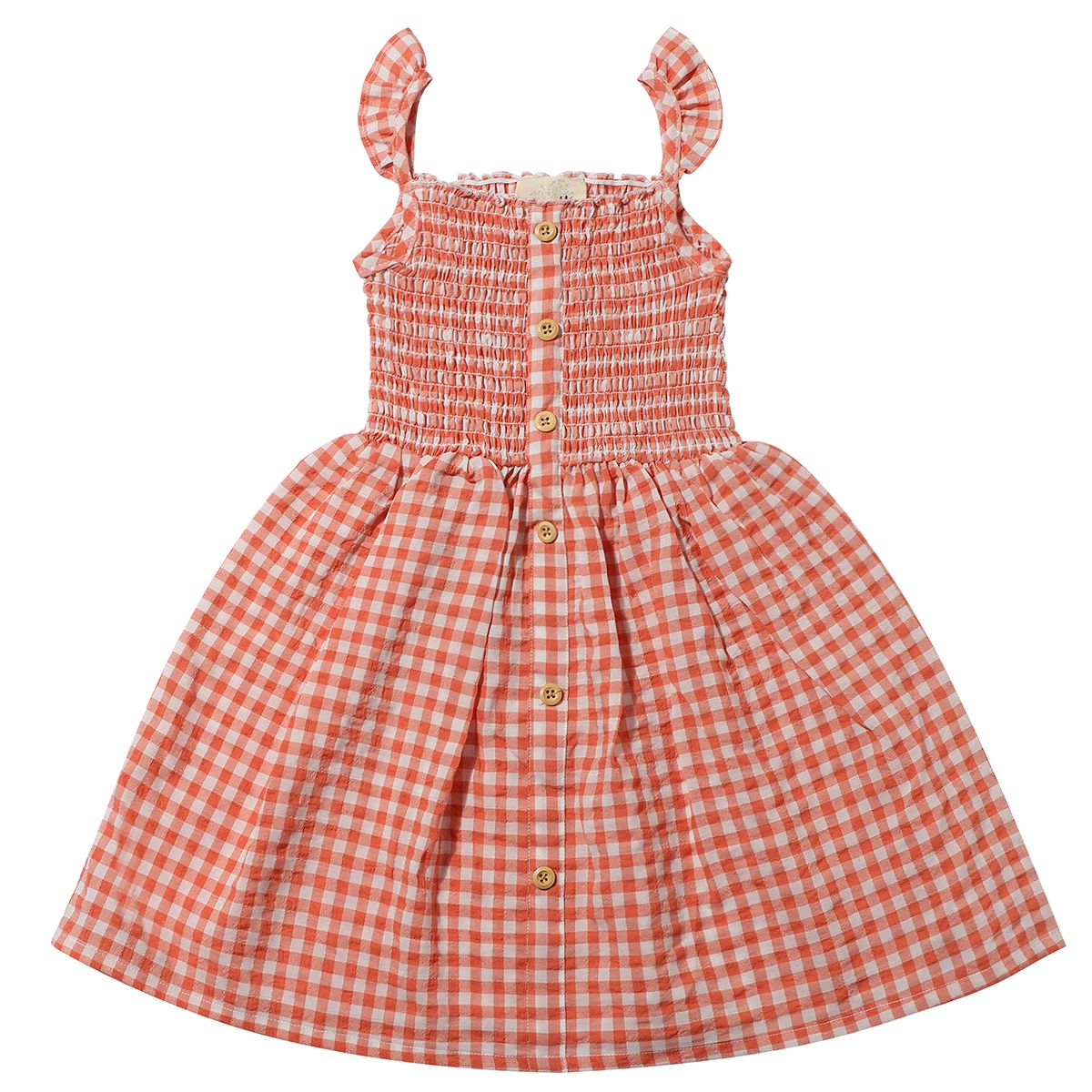 Jill Dress- Coral Plaid
