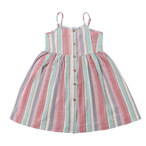 Brooklyn Dress- Red/Purple Stripe