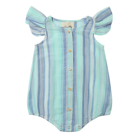 Cammie Bubble- Blue/Aqua Multi Stripe