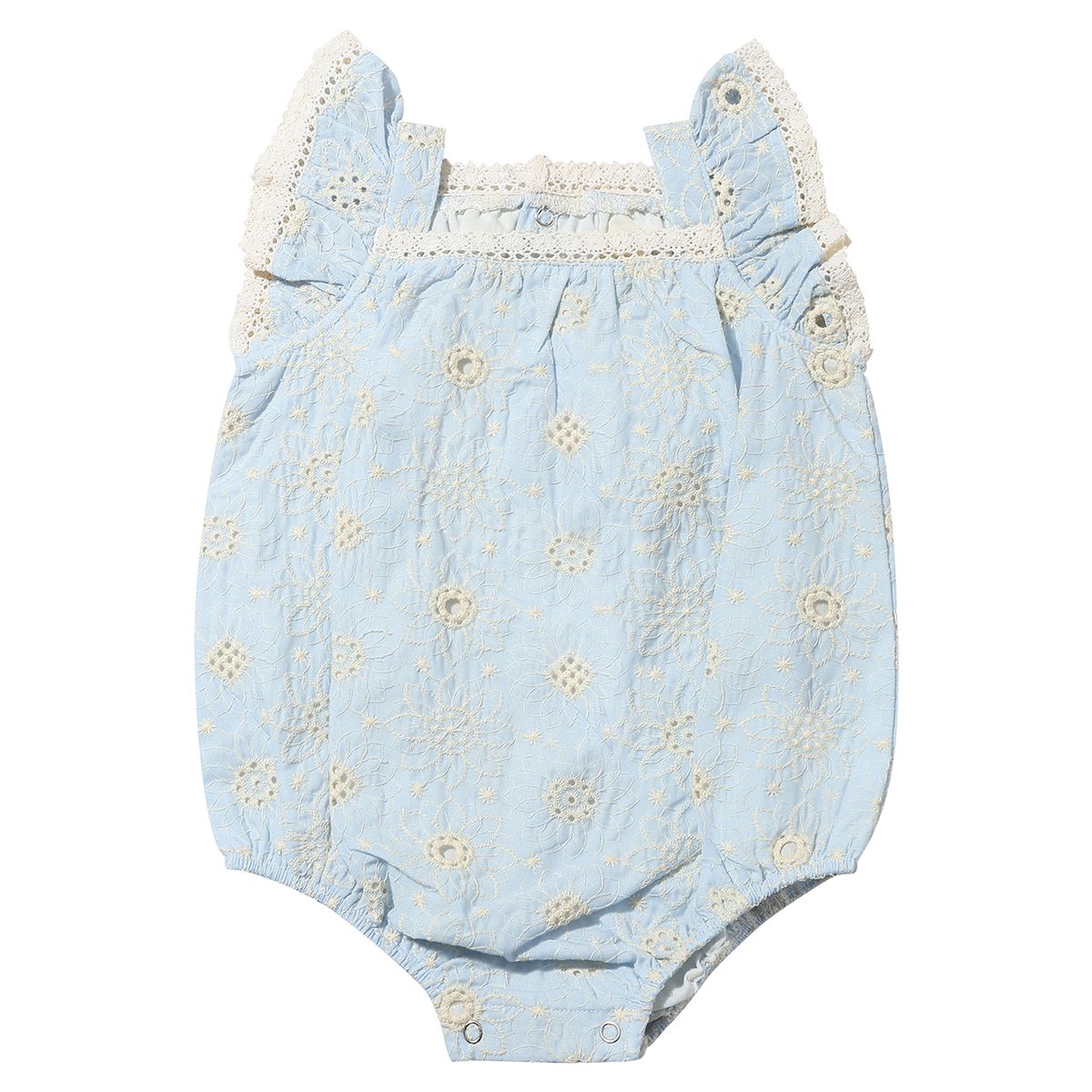 Charlotte Bubble- Light Blue Eyelet