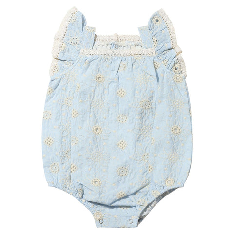 Charlotte Bubble- Light Blue Eyelet