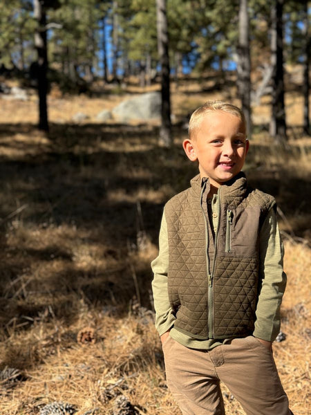 Hunter Vest- Olive (FINAL SALE)