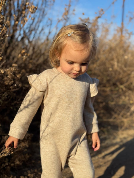 Noelle Romper -Oatmeal