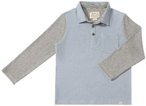 Troy Polo- Blue with White Arms