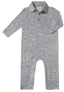 Kingston Polo Romper-Heathered Navy