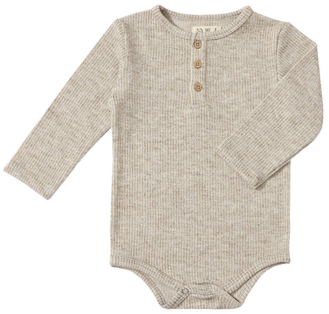 Aynor Henley Onesie- Heather Biscuit