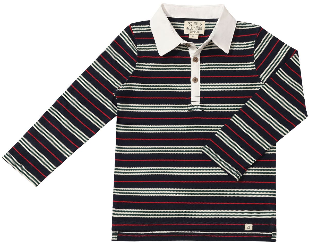 Rupert Rugby Polo- Navy/Red