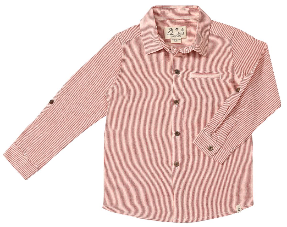Atwood Woven Shirt- Red Micro Stripe