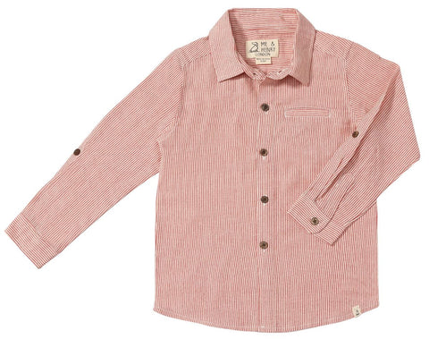 Atwood Woven Shirt- Red Micro Stripe