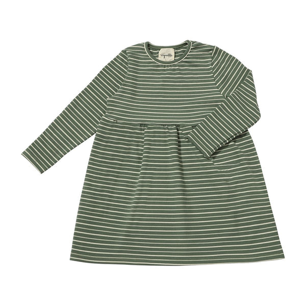 Madigan Dress- Green Stripe