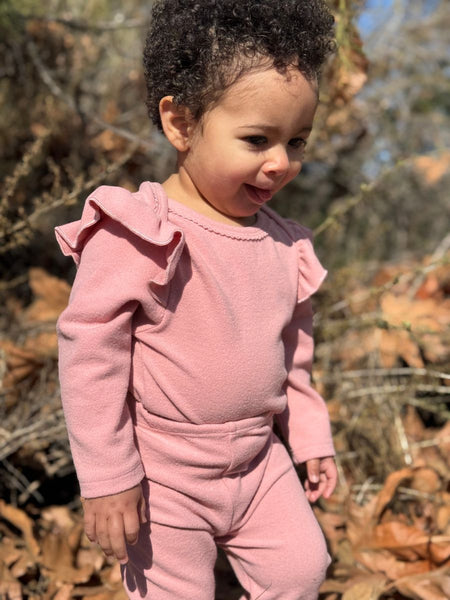 Francie Onesie and Pants- Rose