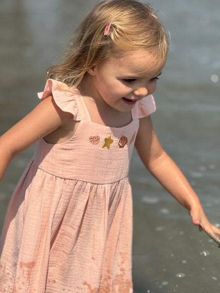 Mila Dress - Sea Shell Embroidery