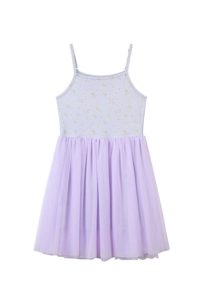 Kaia Dress- Lavender Floral with Tulle