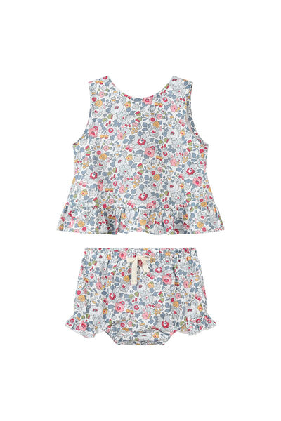 Aria Set- Blue Retro Floral