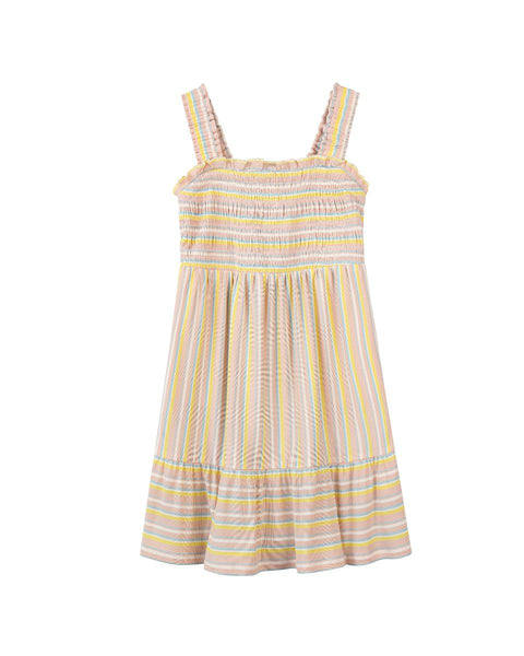 Susie Dress- Pink Multi Stripe