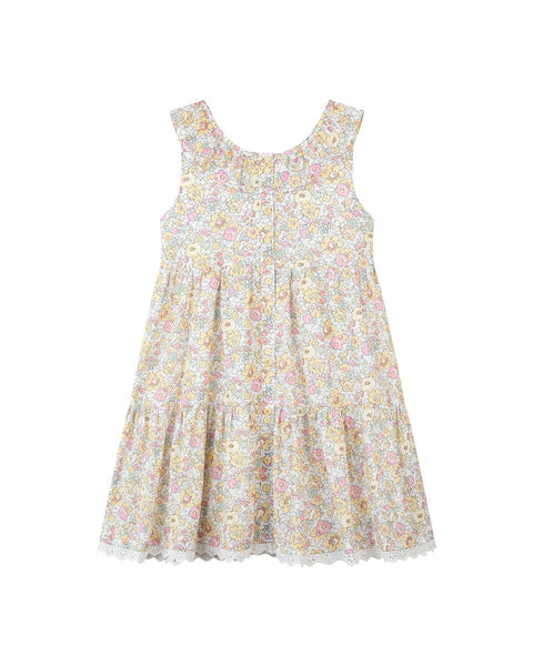 Willa Dress- Yellow Retro Floral