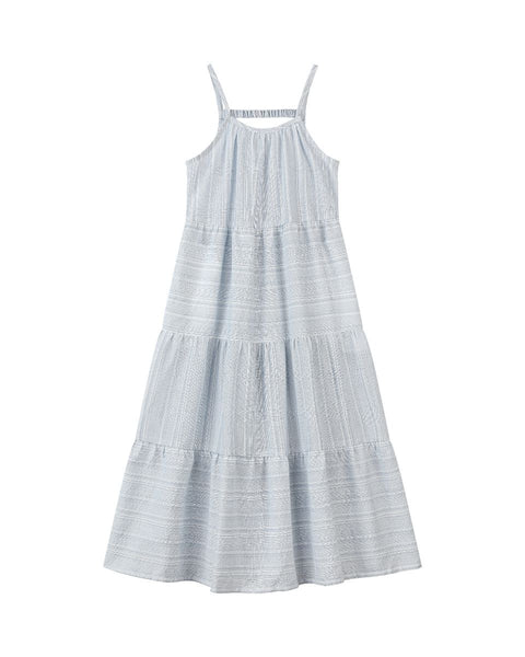 Sage Dress- Blue Stripe