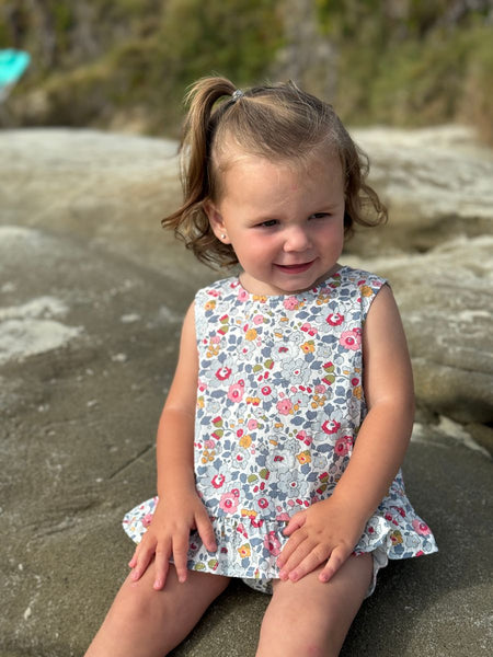 Aria Set- Blue Retro Floral