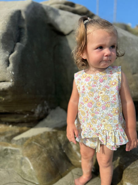 Aria Set- Yellow Retro Floral