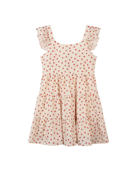 Emma Dress- Oatmeal Strawberries