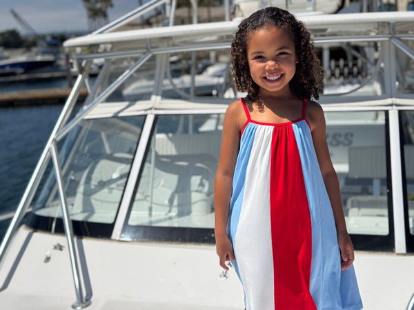 Ruby Dress- Red/White/Blue