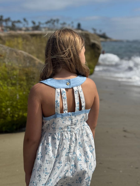 Adele Dress- Blue Floral