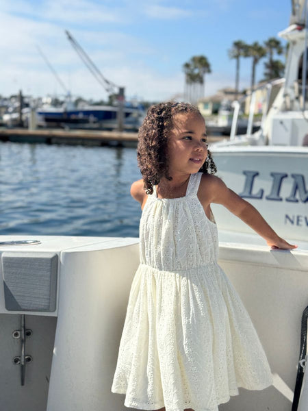 Sloane Dress- Cream Eyelet