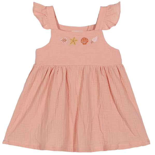 Mila Dress - Sea Shell Embroidery