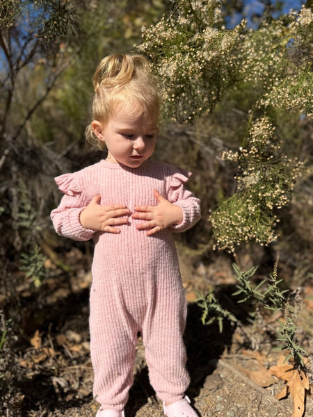 Noelle Romper -Rose