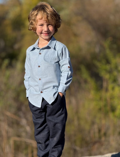 ATWOOD woven shirt- pale blue chambray