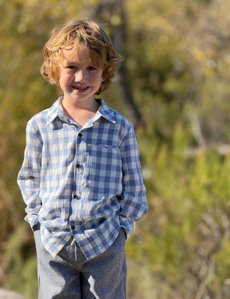 ATWOOD woven shirt- blue/white plaid