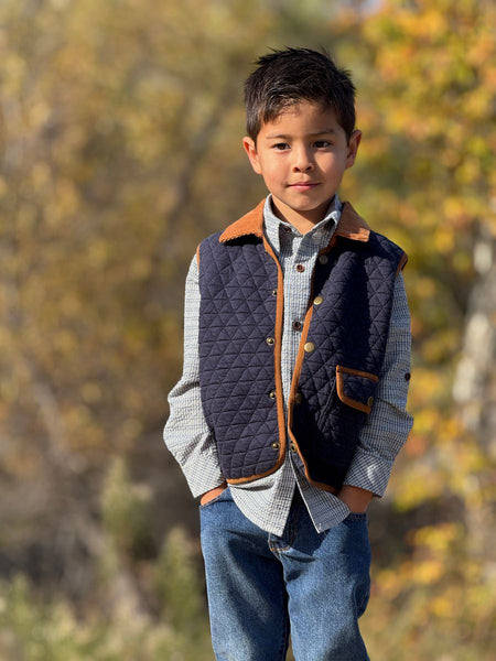 FISHER padded vest- navy