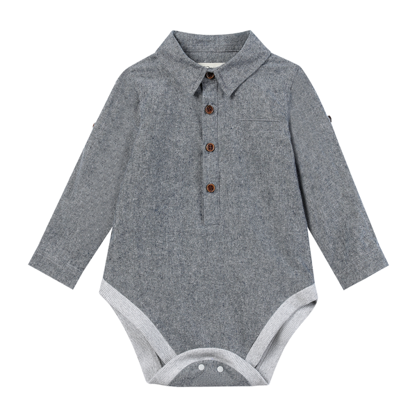 JASPER woven onesie- navy chambray