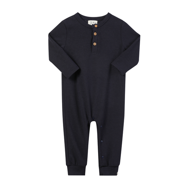 MASON henley romper- Navy