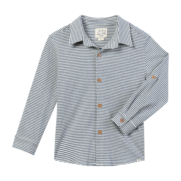 COLUMBIA jersey shirt- china/cream ribbed stripe
