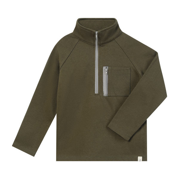 PICKET 3/4 zip up- sage