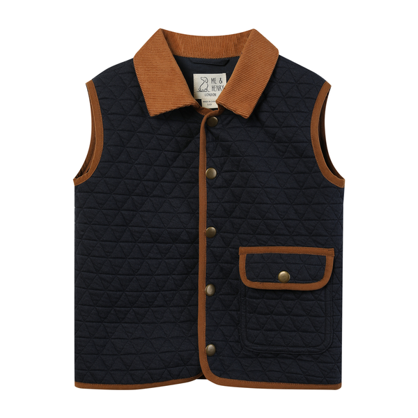 FISHER padded vest- navy