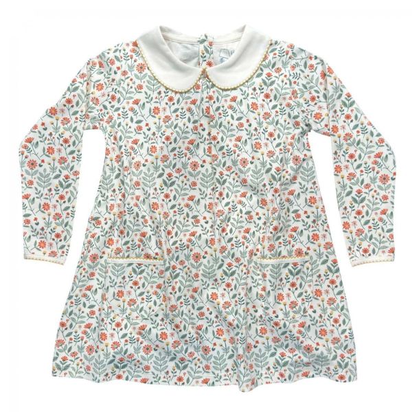 Fall Floral Twirling Pocket Dress Long Sleeve
