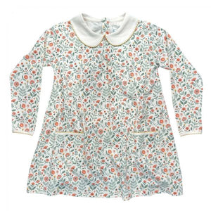 Fall Floral Twirling Pocket Dress Long Sleeve