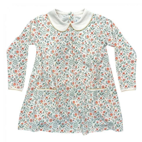 Fall Floral Twirling Pocket Dress Long Sleeve