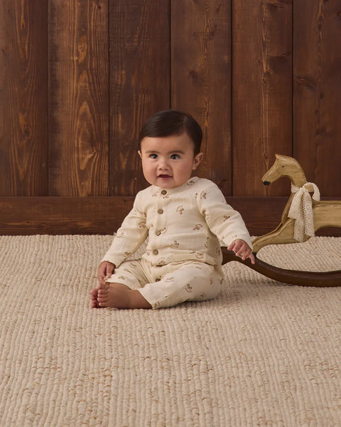 Pocketed Woven Jumpsuit Rocking Horse