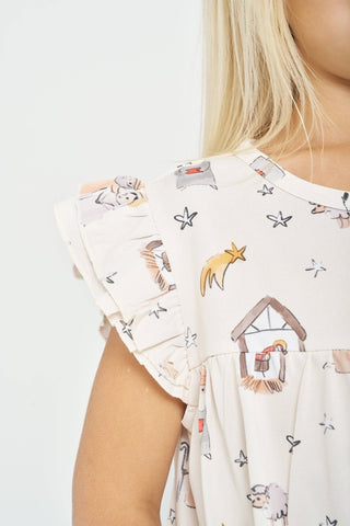 Away in a Manger PJ Girls Nightgown Polyester