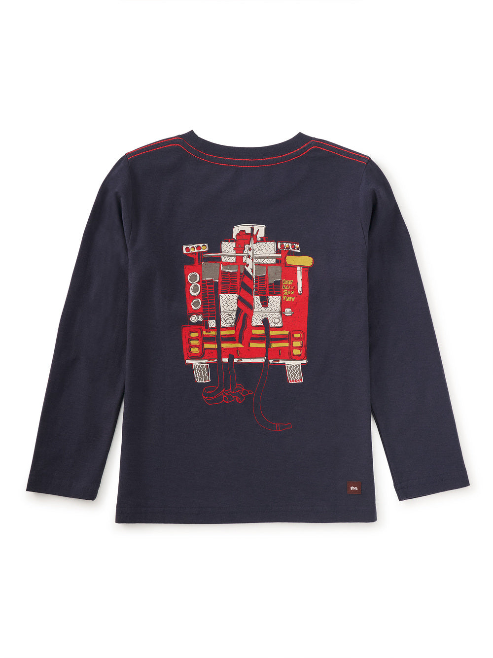Fire Truck Graphic Tee- Indigo