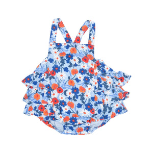 Ruffle Sunsuit- Poppy Days