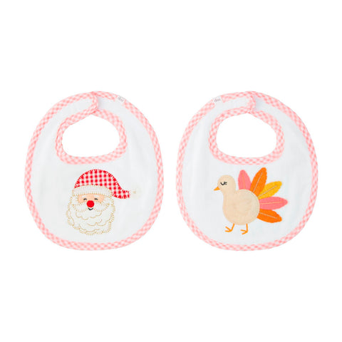 Girl Holiday Reversible Bibs (FINAL SALE)