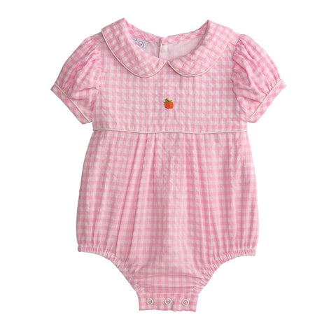 Pink Gingham Pumpkin Bubble