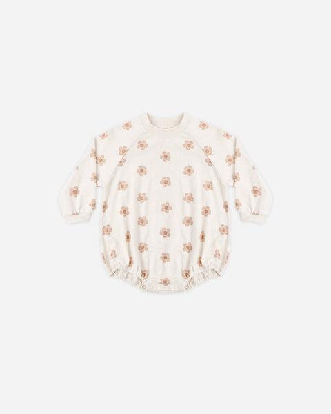 Crew Neck Romper Pink Daisies